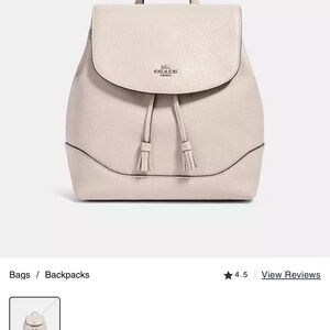 Coach Beige Leather Backpack